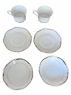 Set of Empress China From Japan Monte Carlo-P Vintage Saucers, Cups, Bowls